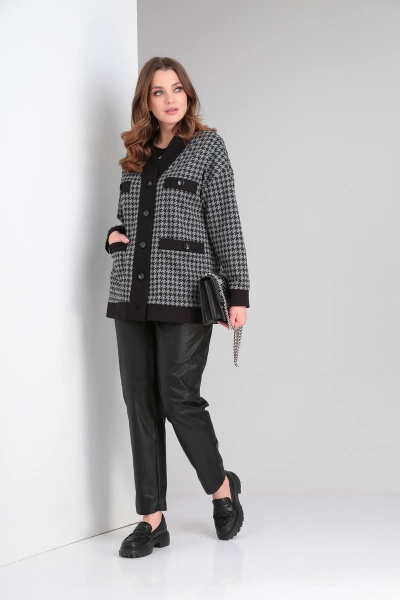 Жакет Bliss 830 черно-серый - фото 6
