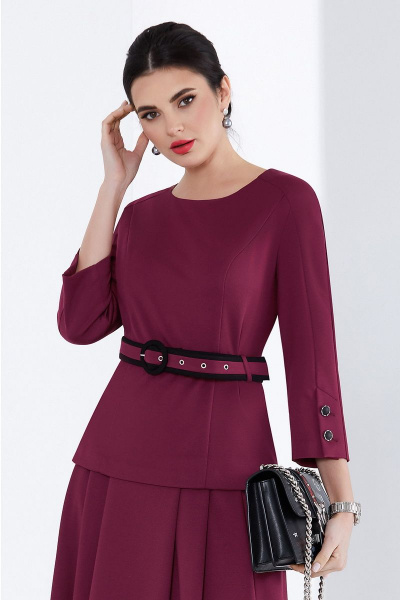 Джемпер, юбка Lissana 4282 бордо - фото 5