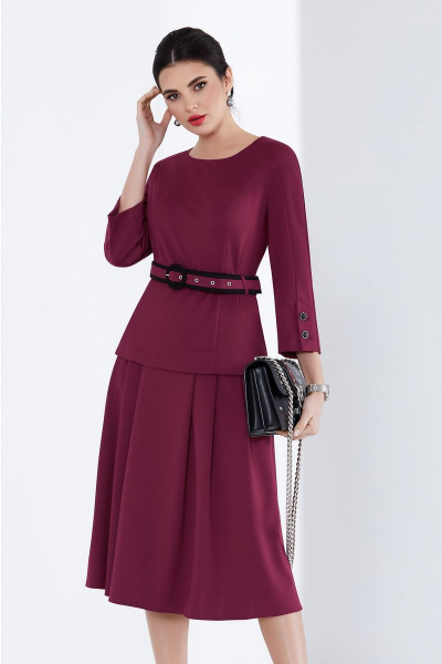 Джемпер, юбка Lissana 4282 бордо - фото 2