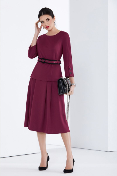 Джемпер, юбка Lissana 4282 бордо - фото 1