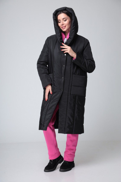 Пальто T&N 7179 черный - фото 3