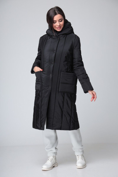 Пальто T&N 7179 черный - фото 2