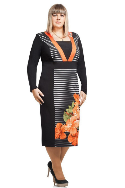 Демисезонное платье с воротником-стойкой и свободным фасоном Domiti 134 - фото 1