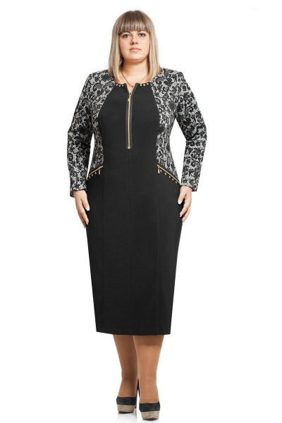 Демисезонное платье с накладными карманами и вырезом капля Domiti 140 - фото 1