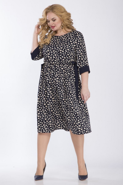 Платье свободного кроя из костюмной ткани с рюшей Matini 3.1574 - фото 4