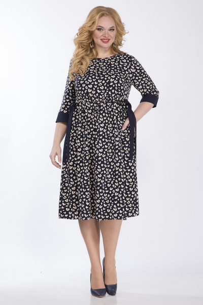 Платье свободного кроя из костюмной ткани с рюшей Matini 3.1574 - фото 2