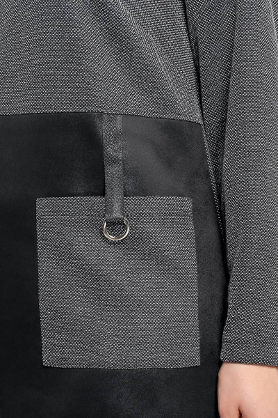 Туника La rouge 9056 серо-черный - фото 5