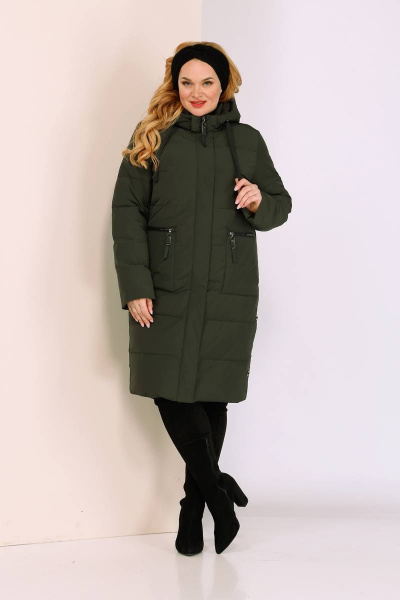 Пальто Shetti 2047 хаки - фото 1