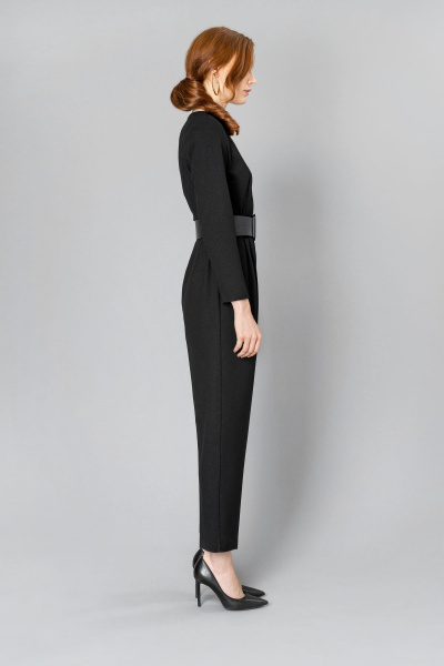 Комбинезон на каждый день из текстиля с длинным рукавом Elema 3К-10585-2-170 чёрный - фото 2