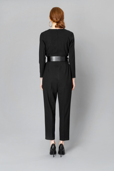 Комбинезон на каждый день из текстиля с длинным рукавом Elema 3К-10585-2-170 чёрный - фото 3