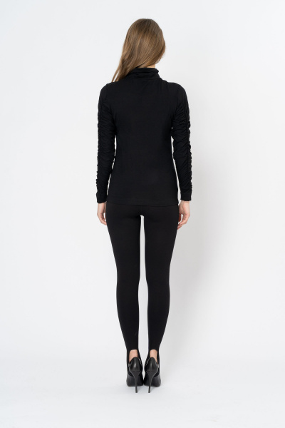 Леггинсы свободные из вискозы и трикотажа для демисезона Elema 3К-12135-1-164 чёрный - фото 3