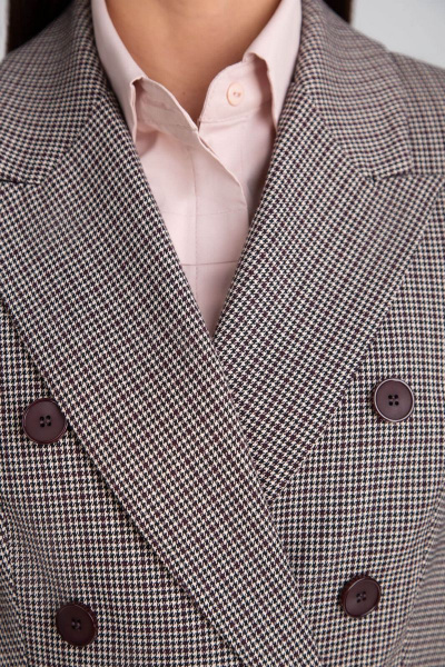 Брюки, жакет IVARI 10503 гусиная_лапка_бордо - фото 4