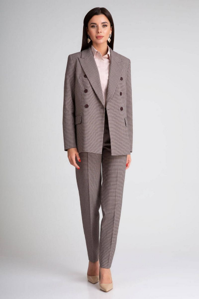 Брюки, жакет IVARI 10503 гусиная_лапка_бордо - фото 2