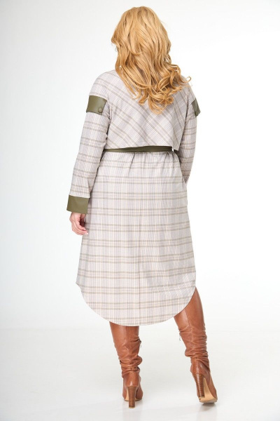 Платье Anelli 746 розовый_хаки - фото 6