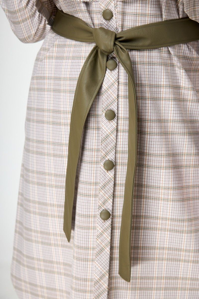 Платье Anelli 746 розовый_хаки - фото 3