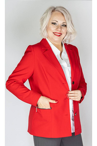 Классический жакет из текстиля с карманами и застежками Camelia 20157 1 - фото 1