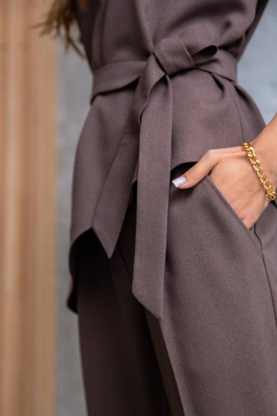 Блуза, брюки Daloria 9095 светло-коричневый - фото 8