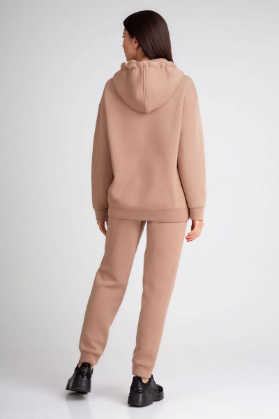 Спортивный костюм брюки и худи из трикотажа хлопка IVARI 61303 бежевый - фото 4