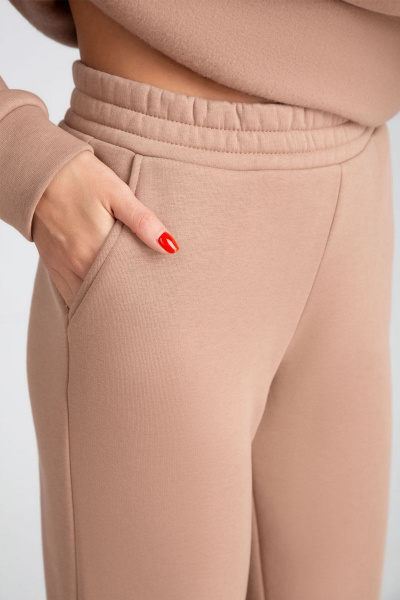 Спортивный костюм брюки и худи из трикотажа хлопка IVARI 61303 бежевый - фото 3