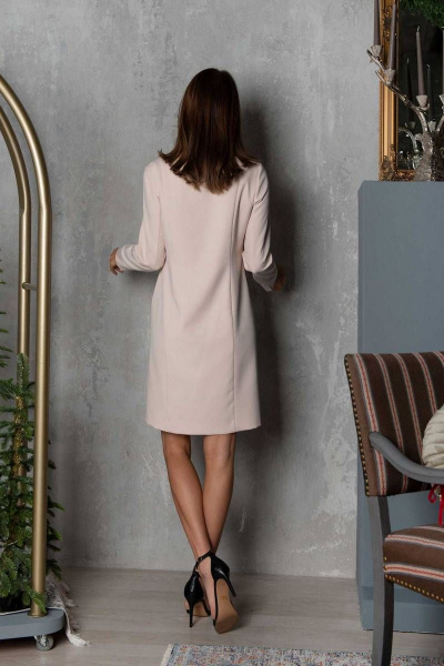 Платье деловое с рельефами и пуговицами, выше колена Femme & Devur 80060 1.29F(170) - фото 2