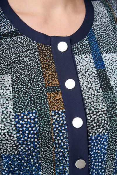 Кофта DaLi 333 принт-синий - фото 2