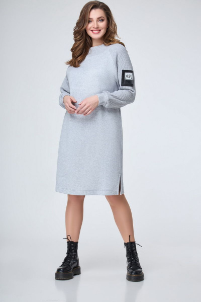 Платье DaLi Д8019 серое - фото 1