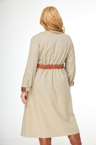 Платье Anelli 1119 клетка_оранжевый - фото 5