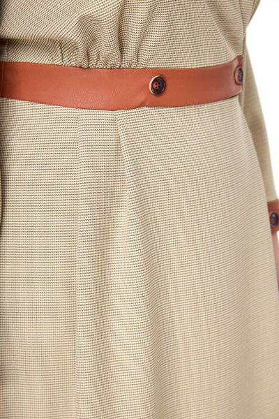 Платье Anelli 1119 клетка_оранжевый - фото 4