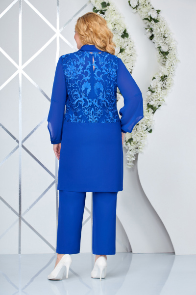 Блуза, брюки, жилет Ninele 7341 василек - фото 2