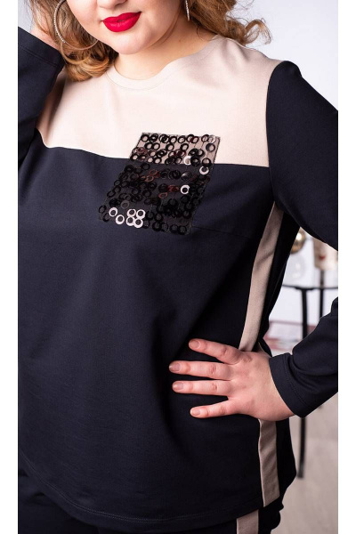 Костюм спорт-шик с брюками и джемпером из трикотажа Camelia 20122 2 - фото 5