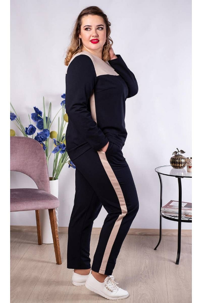 Костюм спорт-шик с брюками и джемпером из трикотажа Camelia 20122 2 - фото 4