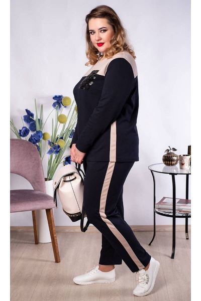 Костюм спорт-шик с брюками и джемпером из трикотажа Camelia 20122 2 - фото 2
