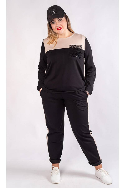 Костюм спорт-шик с брюками и джемпером из трикотажа Camelia 20122 1 - фото 2