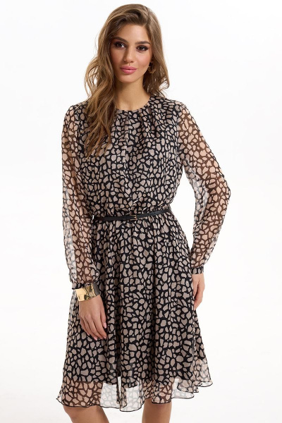Платье AYZE 1363 черно-бежевый - фото 3