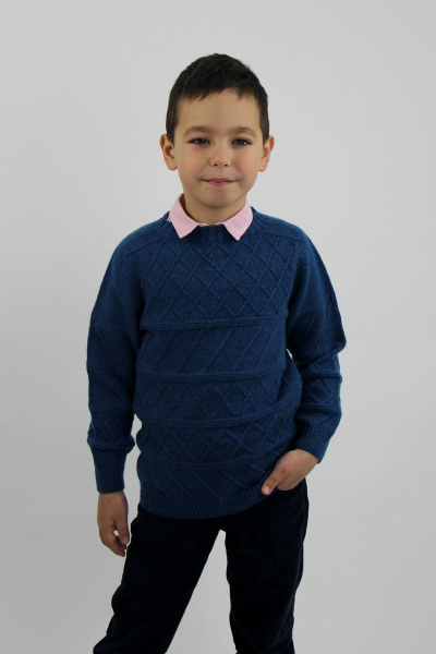 Джемпер реглан второго слоя из шерсти, демисезон Полесье С9603-20 0С8650-Д43 122,128 каспийский - фото 1