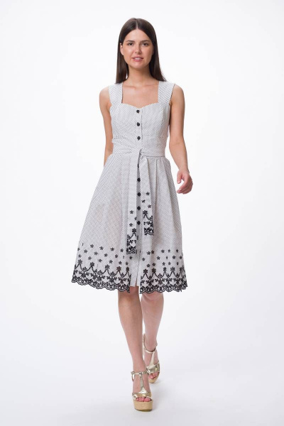 Летний сарафан из хлопка с горошковым принтом Stilville 1796 горох - фото 7