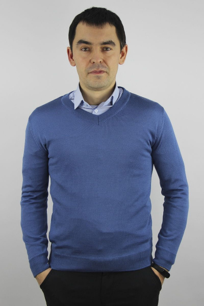 Джемпер вязаный демисезонный с заужением на каждый день Полесье С5297-16 8С0491-Д43 182,188 королевский_синий - фото 1