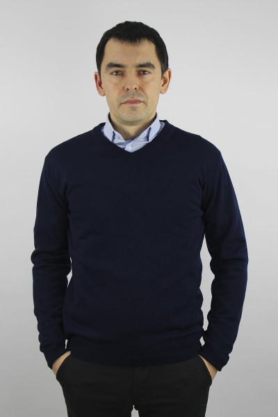 Джемпер вязаный демисезонный с заужением на каждый день Полесье С5297-16 8С0491-Д43 170,176 т.синий - фото 1