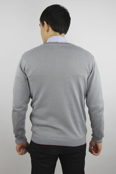 Джемпер из хлопка серый мужской второго слоя, демисезон Полесье С5652-20 1С1005-Д43 170,176 серый - фото 4