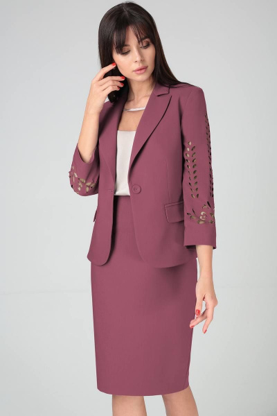 Блуза, жакет, юбка LeNata 31247 слива - фото 1