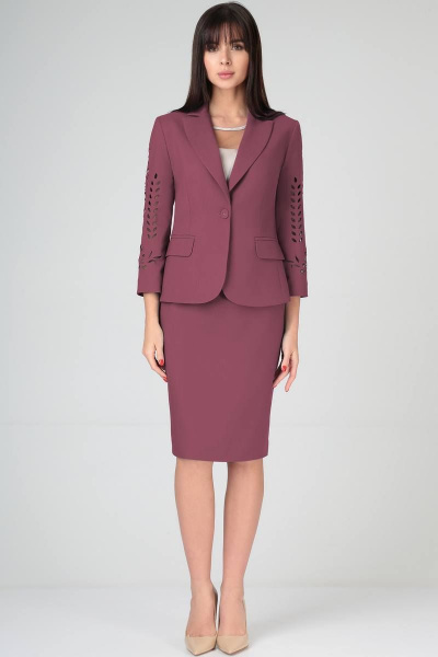 Блуза, жакет, юбка LeNata 31247 слива - фото 2