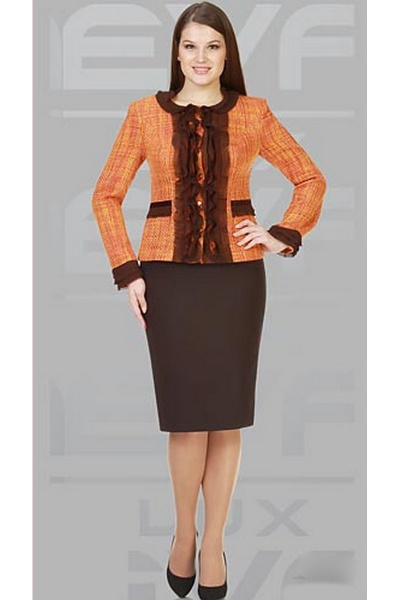 жакет и юбка стильный ансамбль для любой погоды Eva Lux 1400 - фото 1
