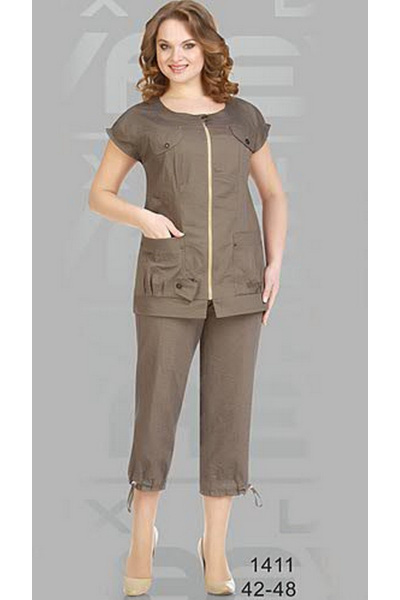 жакет и капри стильный комплект для круглогодичной носки Eva Lux 1411 - фото 1