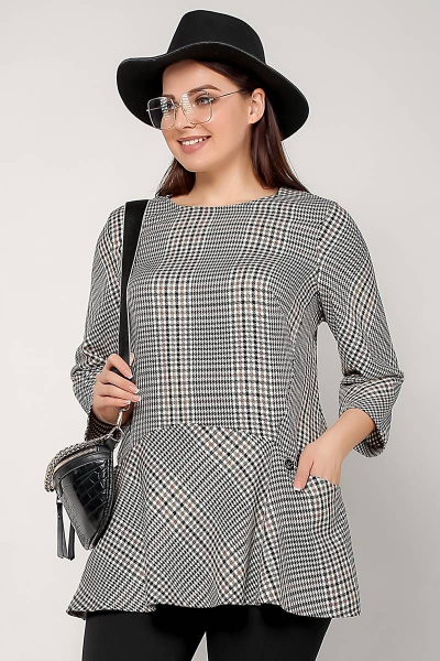 Туника La rouge 9054 клетка - фото 1