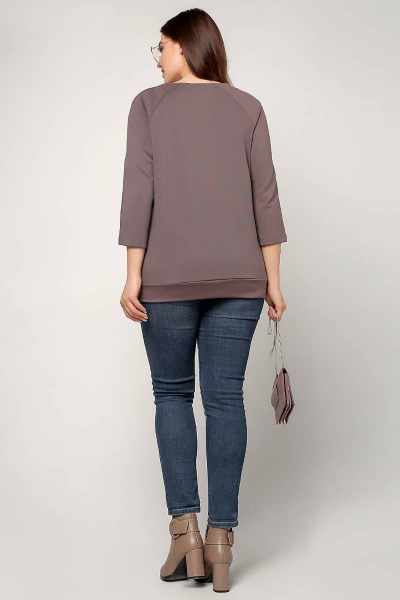 Джемпер La rouge 3200 серо-розовый-набивной - фото 4