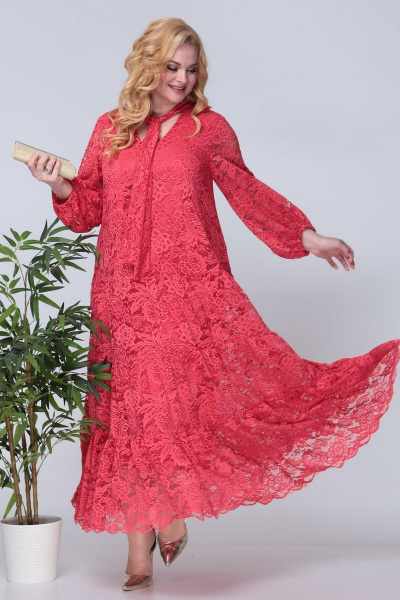 Платье Anastasia 713 коралл - фото 2
