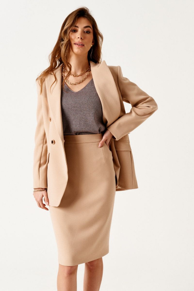 Юбка ELLETTO 2215 бежевый - фото 1