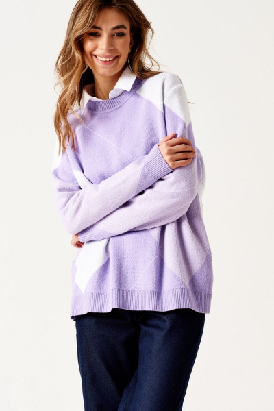 Джемпер ELLETTO 3552 сиреневый - фото 12