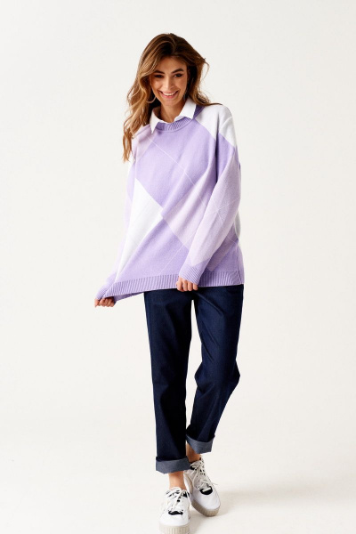 Джемпер ELLETTO 3552 сиреневый - фото 11