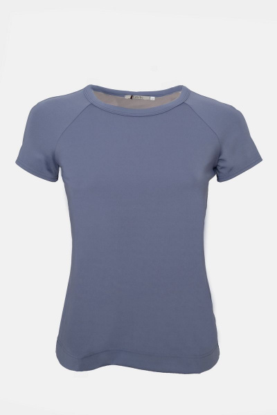 Демисезонная голубая майка из трикотажа для повседневных образов BURVIN 8424-78 1 - фото 1